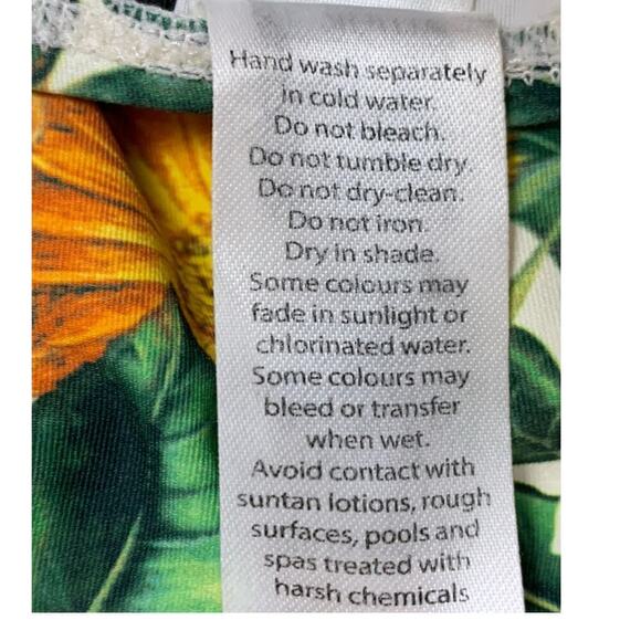 NipTuck Orange Floral Citrus One-Piece Swimsuit Size 8 - Picture 9 of 10